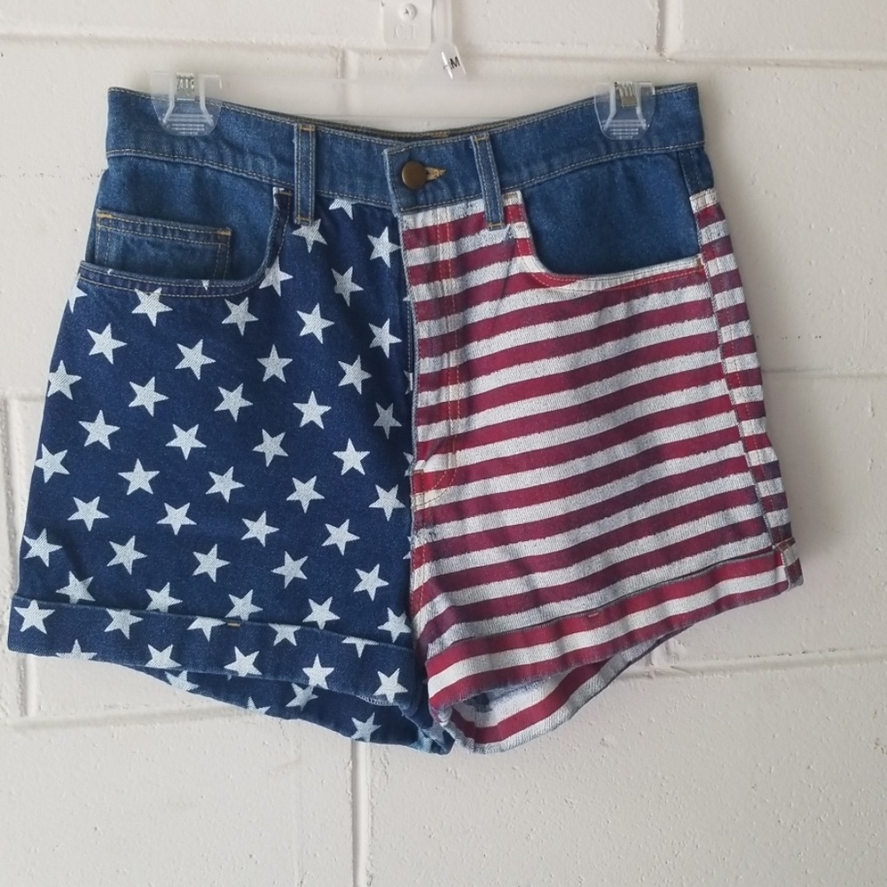 American Apparel American flag shorts